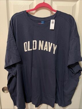 Old Navy Navy Blue Logo Short-Sleeve Tee